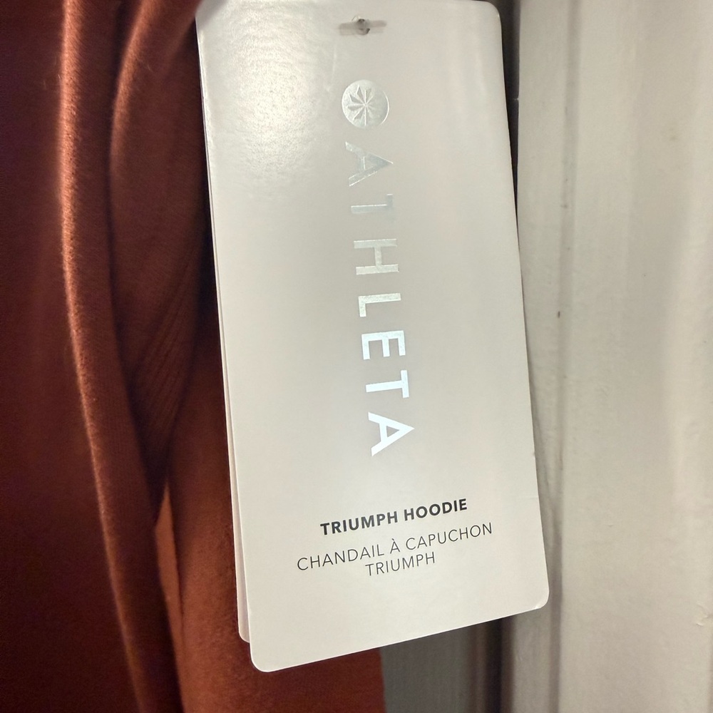 Athleta Triumph Hoodie in Rust NWT - Picture 2 of 3